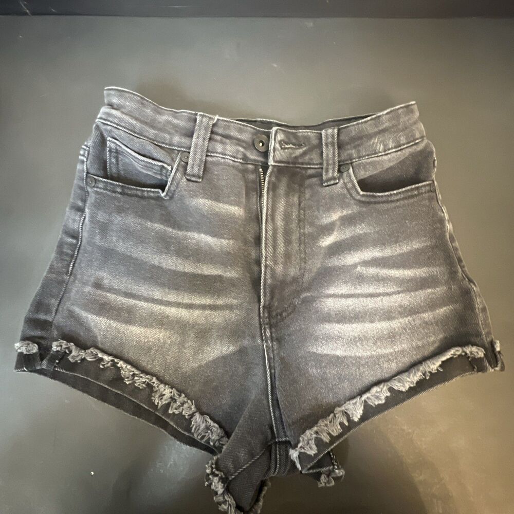 Kendall & Kylie Juniors Size 3 /26 Black the Drifter High Rise Shorts